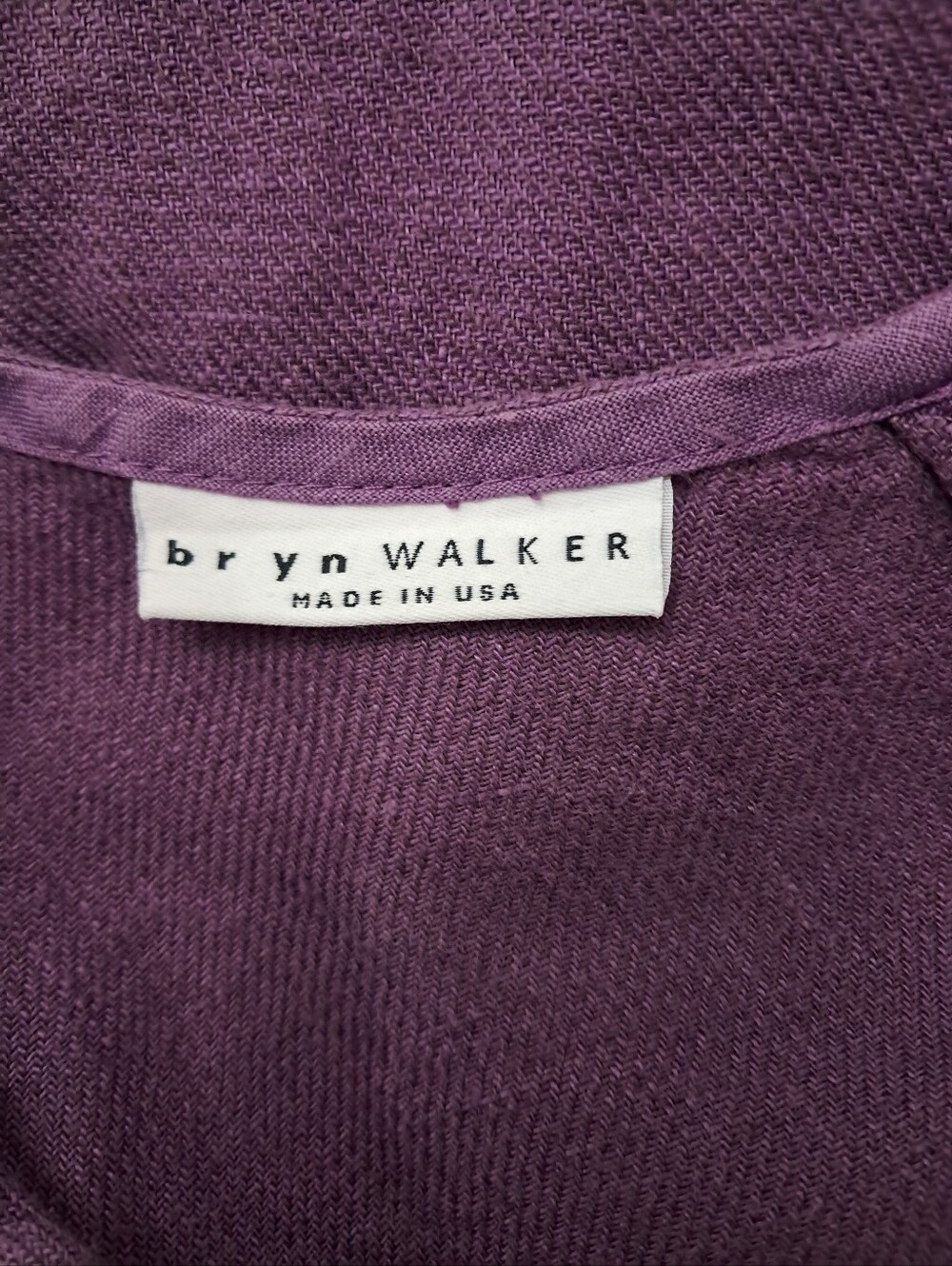 Bryn Walker Linen Tunic Lagenlook Oversized Coastal Purple Size Large - Picture 7 of 10